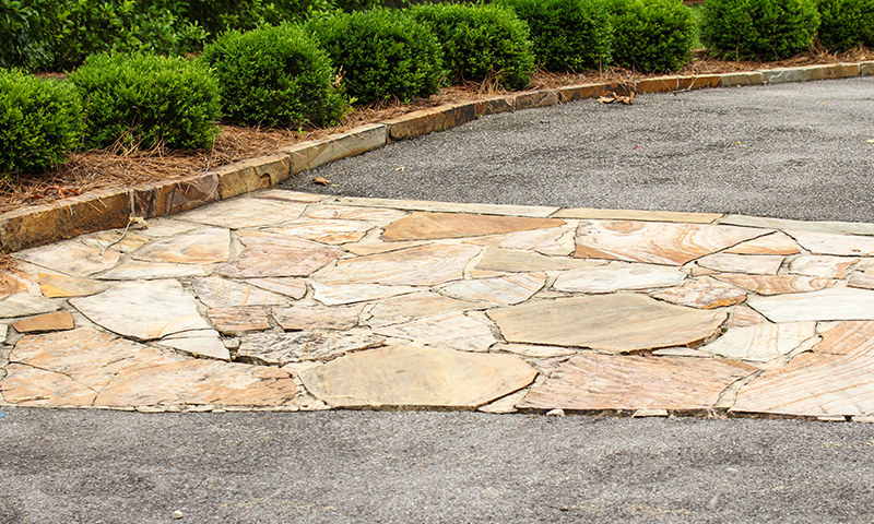 2DA Earthtone Flagstone Driveway Apron