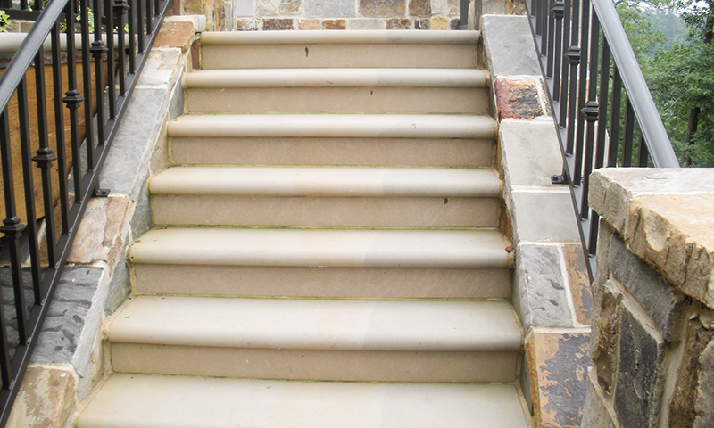 2" Bullnosed Indiana Limestone Step Treads