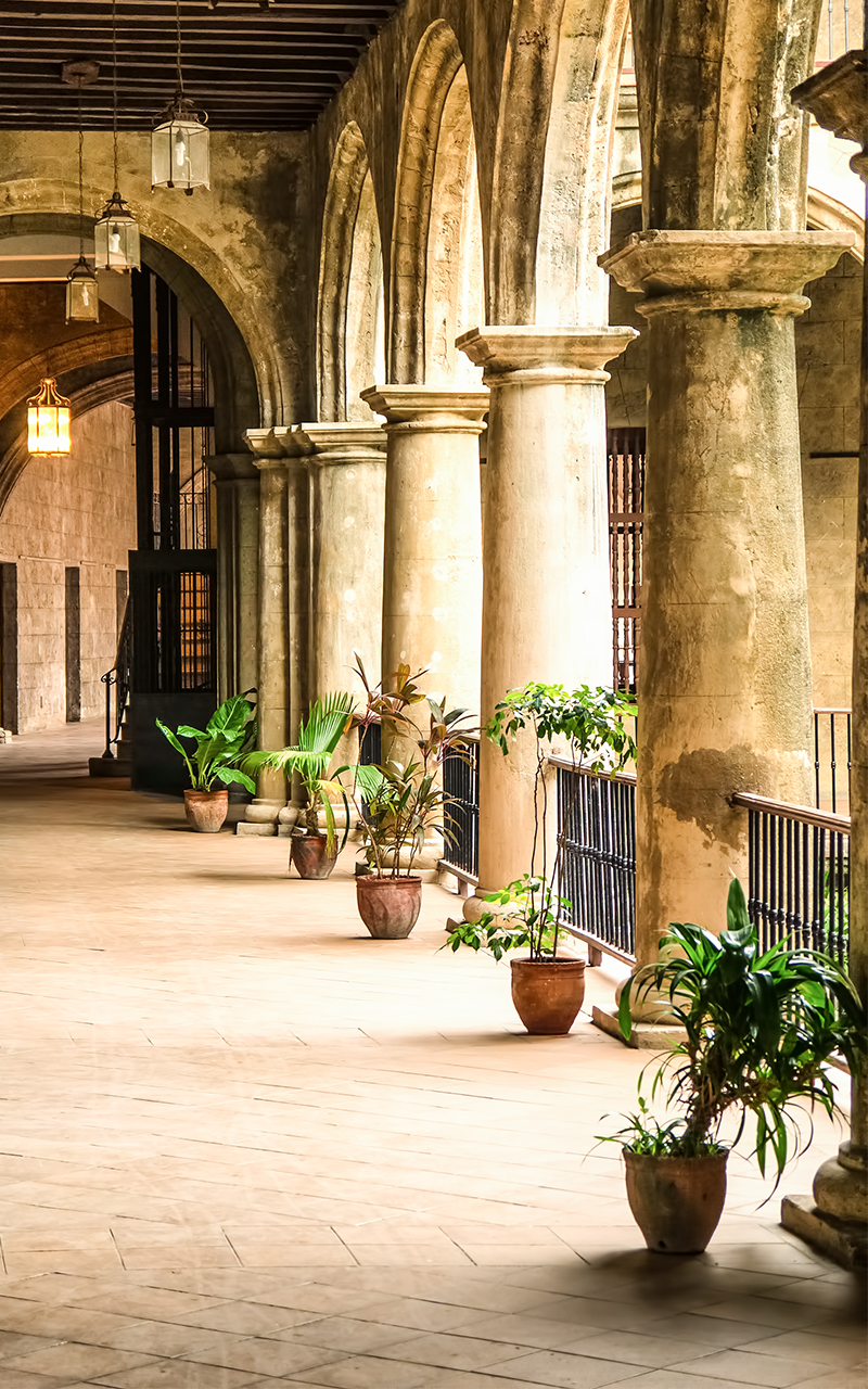 Aged Limestone Columns