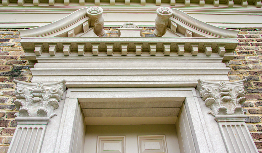 Custom Carved Indiana Limestone Entry Surround