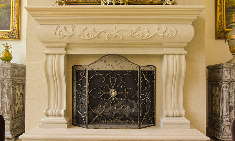 Moscato Creme Limestone Mantle