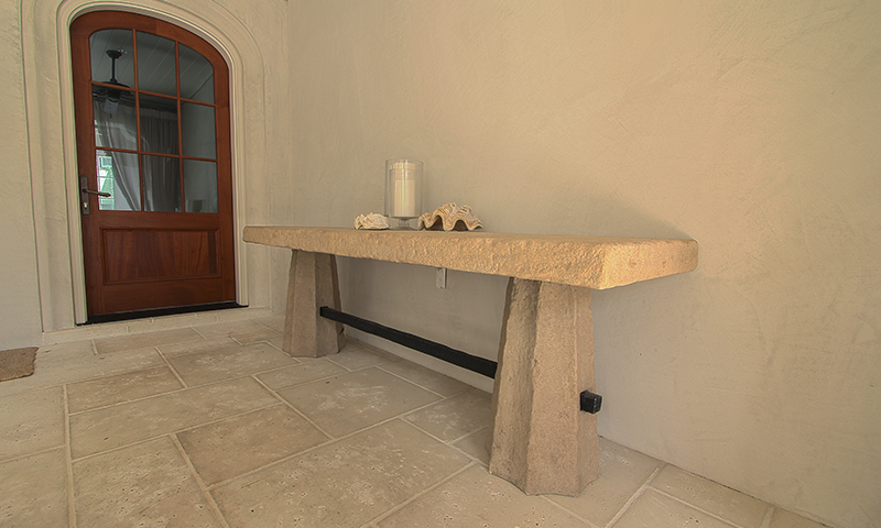 Sandblasted and Acid Washed Moscato Creme Limesone Table